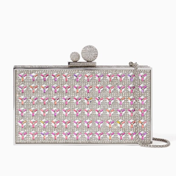 Sophia Webster Clara Clutch Box Bag Crystal Embellished - Picture 1 of 14